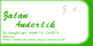 zalan anderlik business card